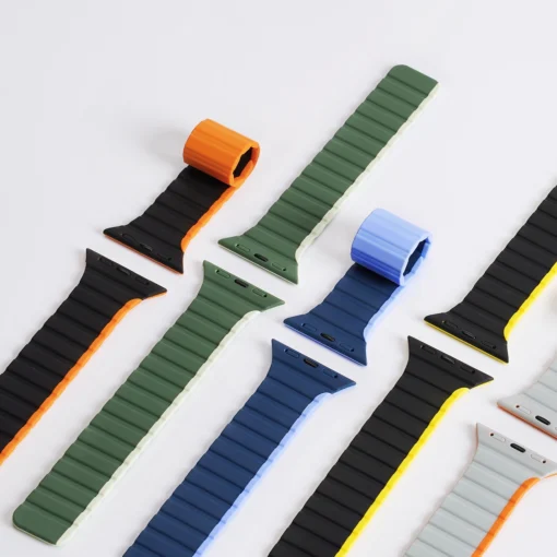 Apple Watch rihm 384041mm silikoonist magnetkinnitusega hall ja oran 3
